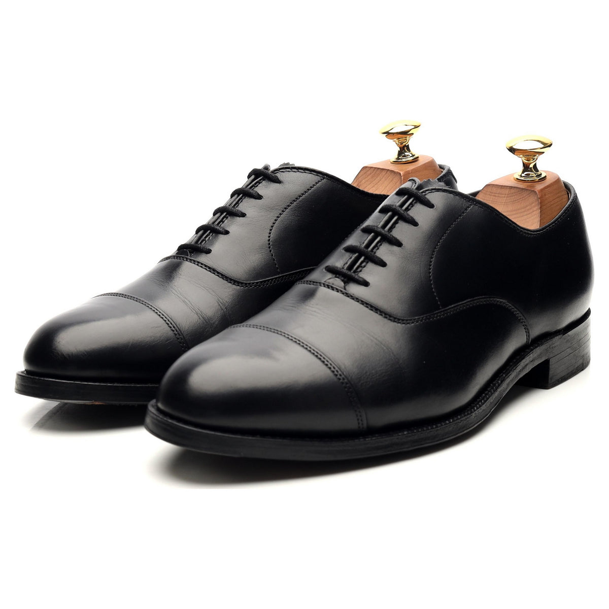 &#39;907&#39; Black Leather Oxford UK 6.5 US 7 E