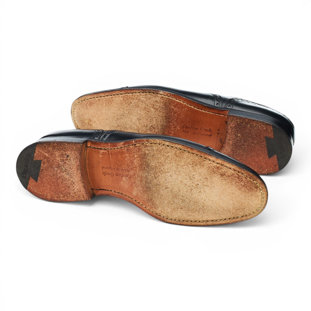 'Diplomat' Black Leather Oxford Brogues UK 7.5 F