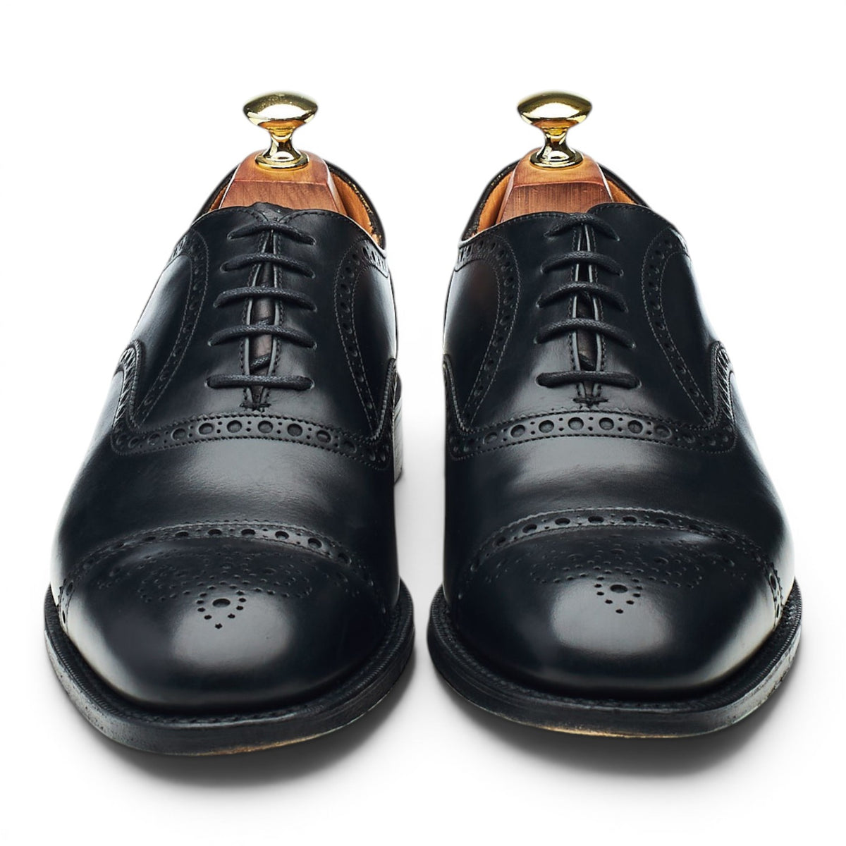 'Diplomat' Black Leather Oxford Brogues UK 7.5 F