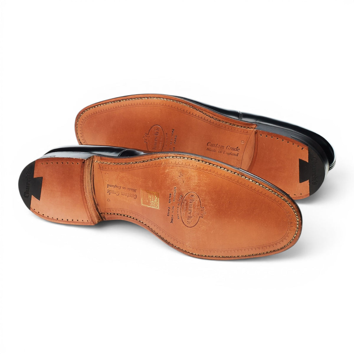 'Consul' Black Leather Oxford UK 10 G