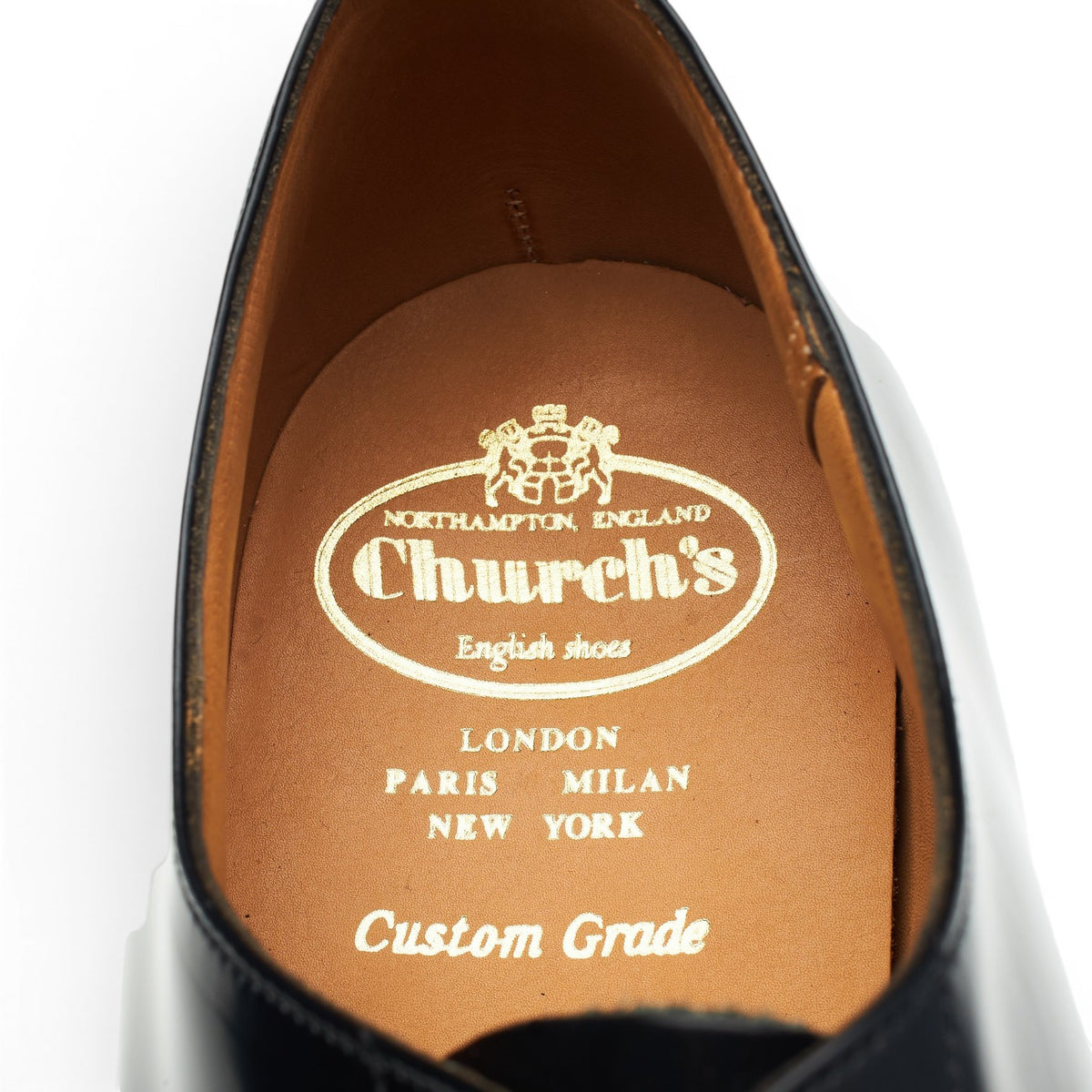 'Consul' Black Leather Oxford UK 10 G