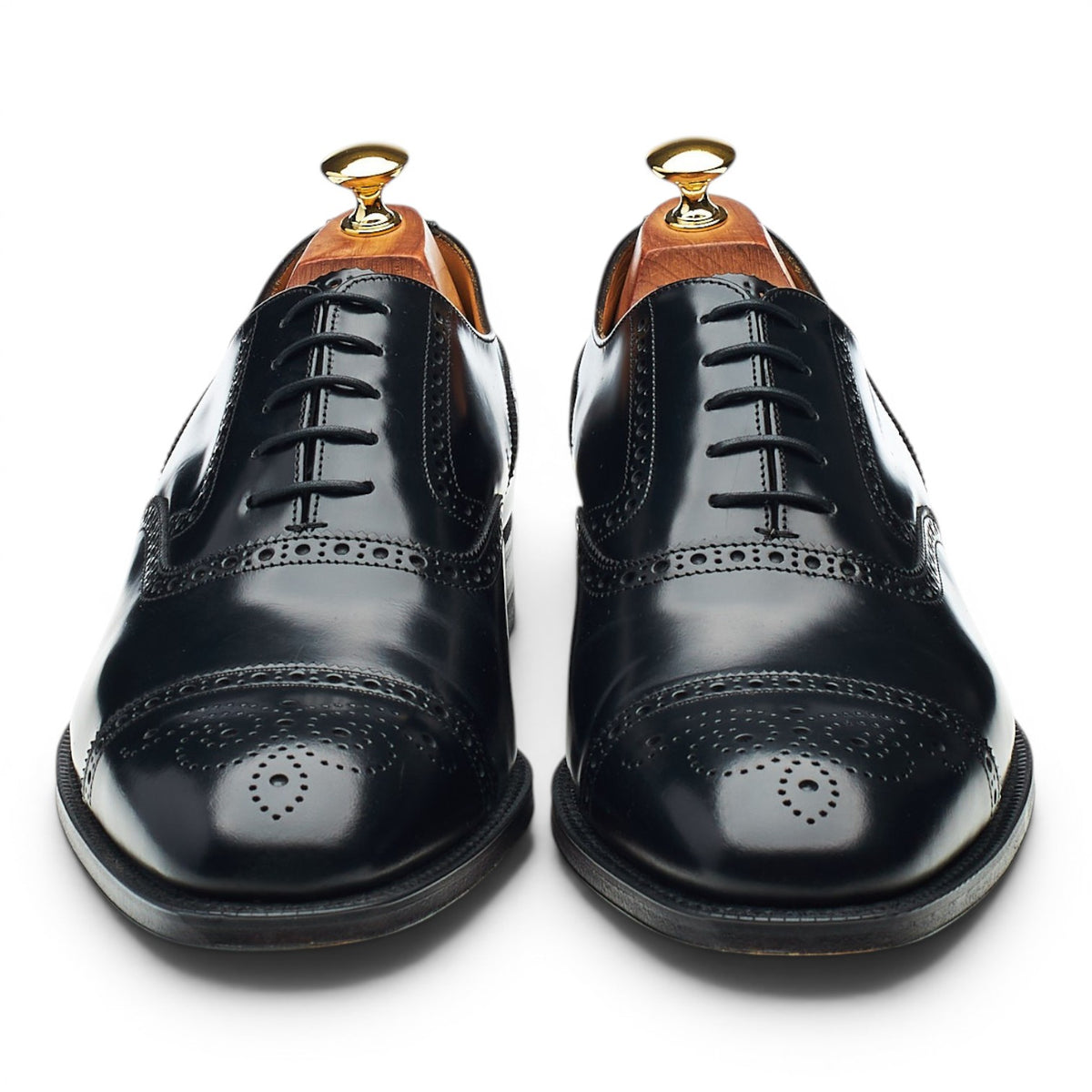 Black Leather Oxford Brogues UK 10 G