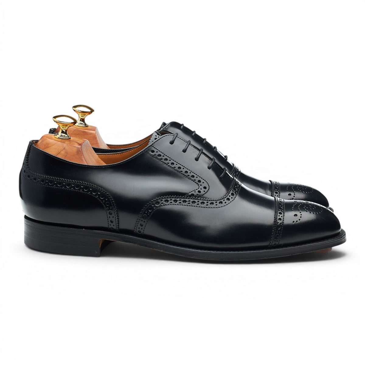 Black Leather Oxford Brogues UK 10 G