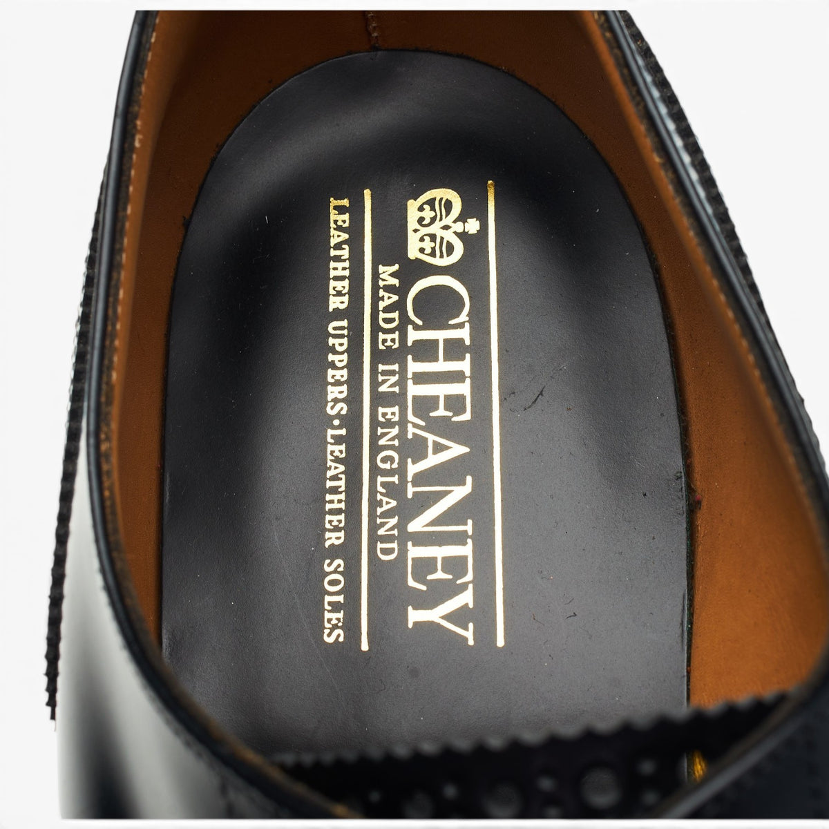Black Leather Oxford Brogues UK 10 G