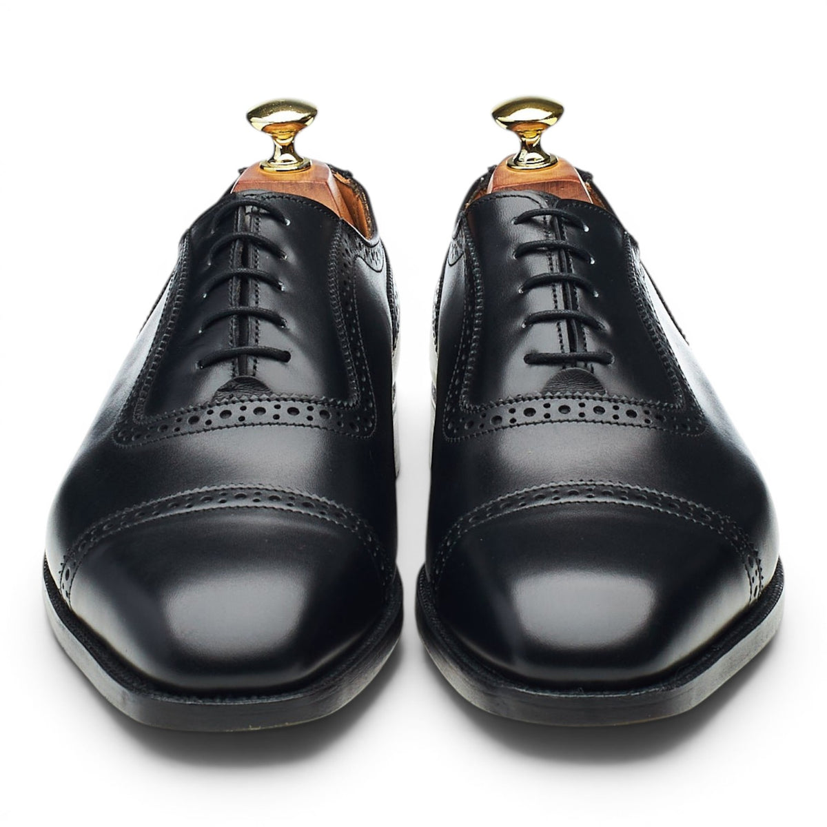'Belgrave' Black Leather Oxford Brogues UK 7.5