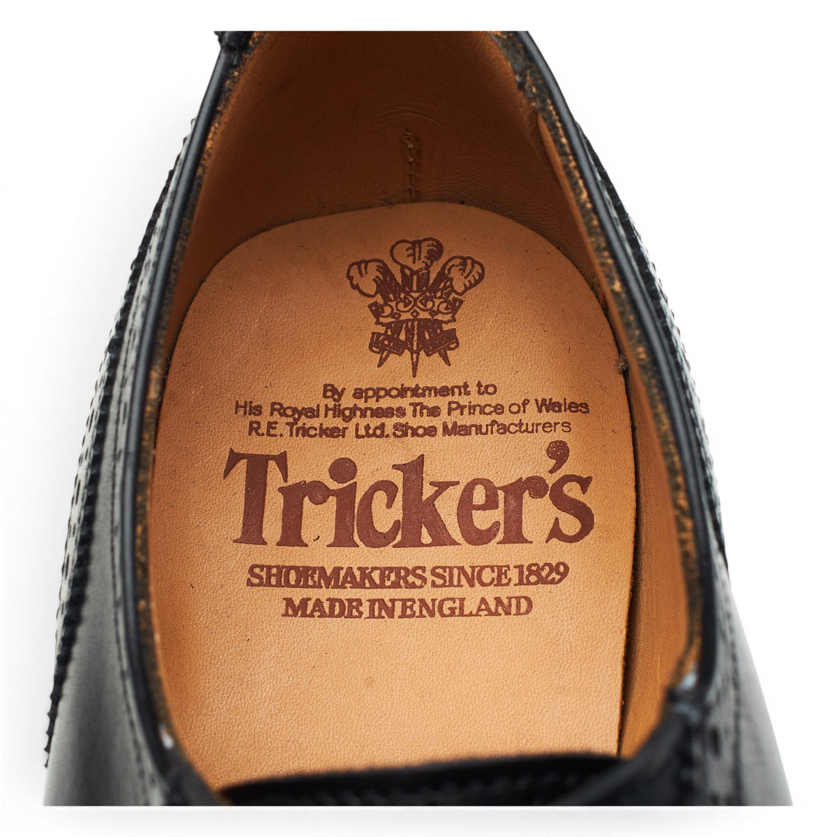 'Belgrave' Black Leather Oxford Brogues UK 7.5