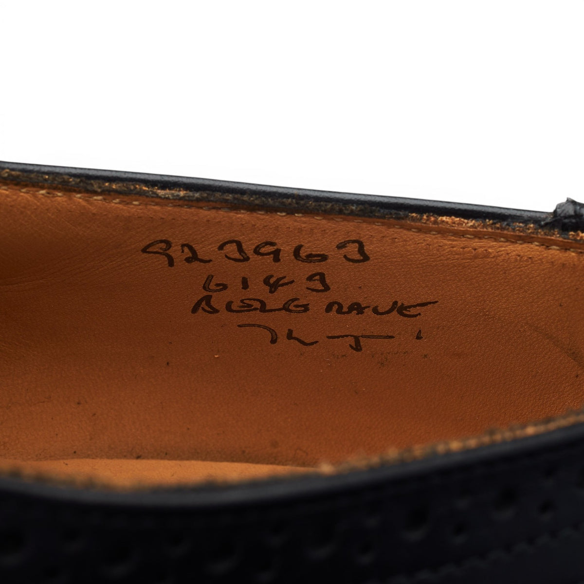 'Belgrave' Black Leather Oxford Brogues UK 7.5