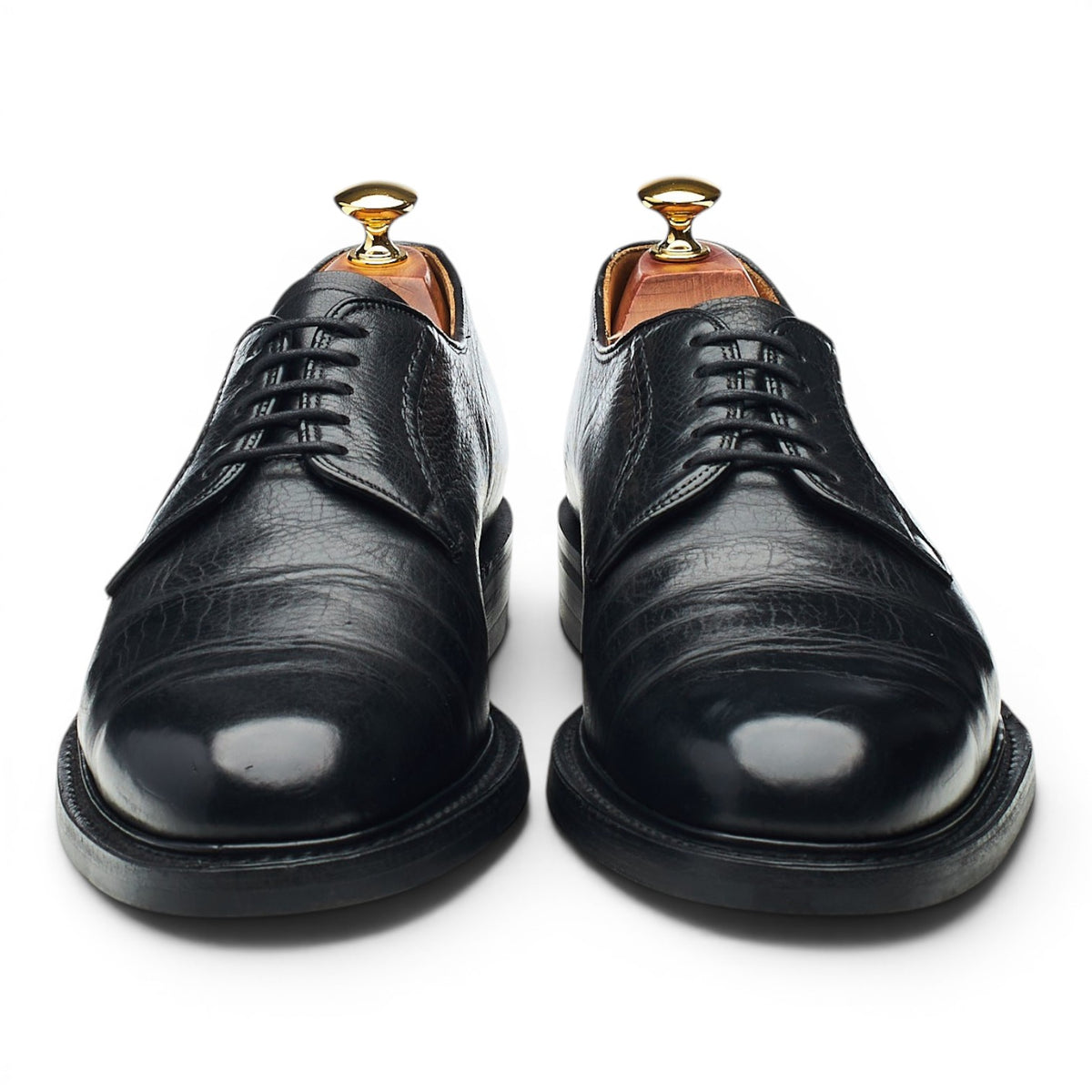 Black Grain Leather Derby UK 9 F