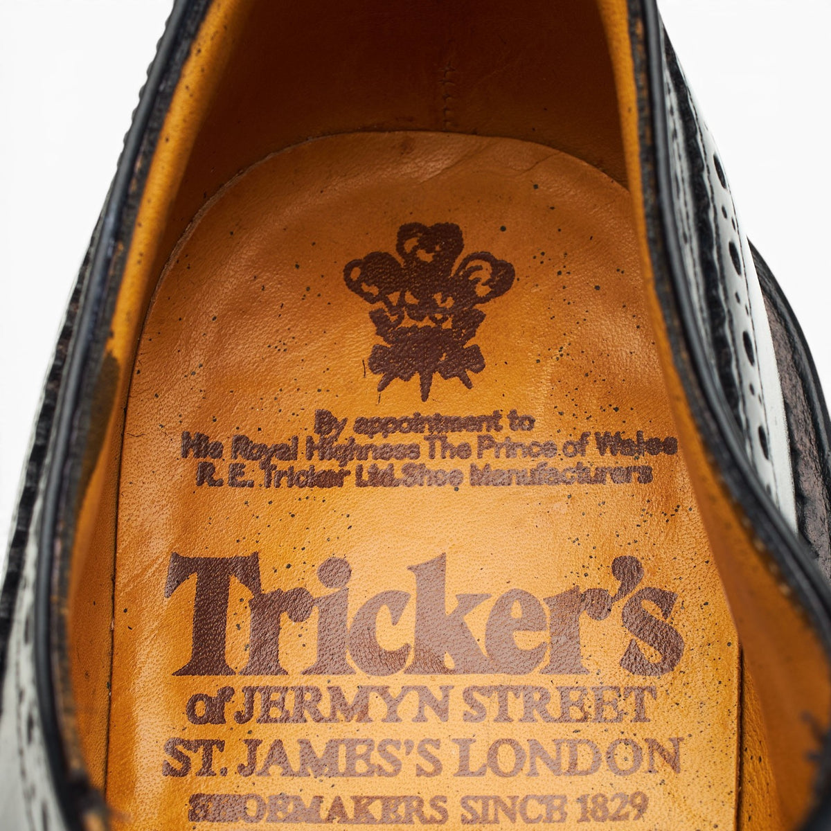 'Bourton' Black Leather Derby Brogues UK 7