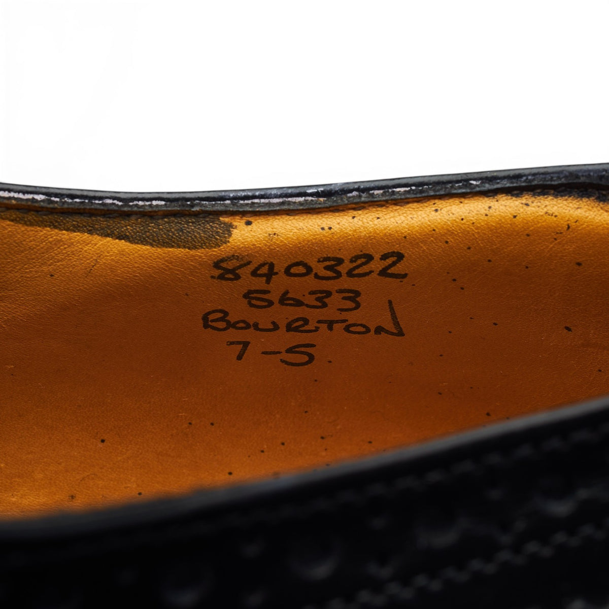 'Bourton' Black Leather Derby Brogues UK 7