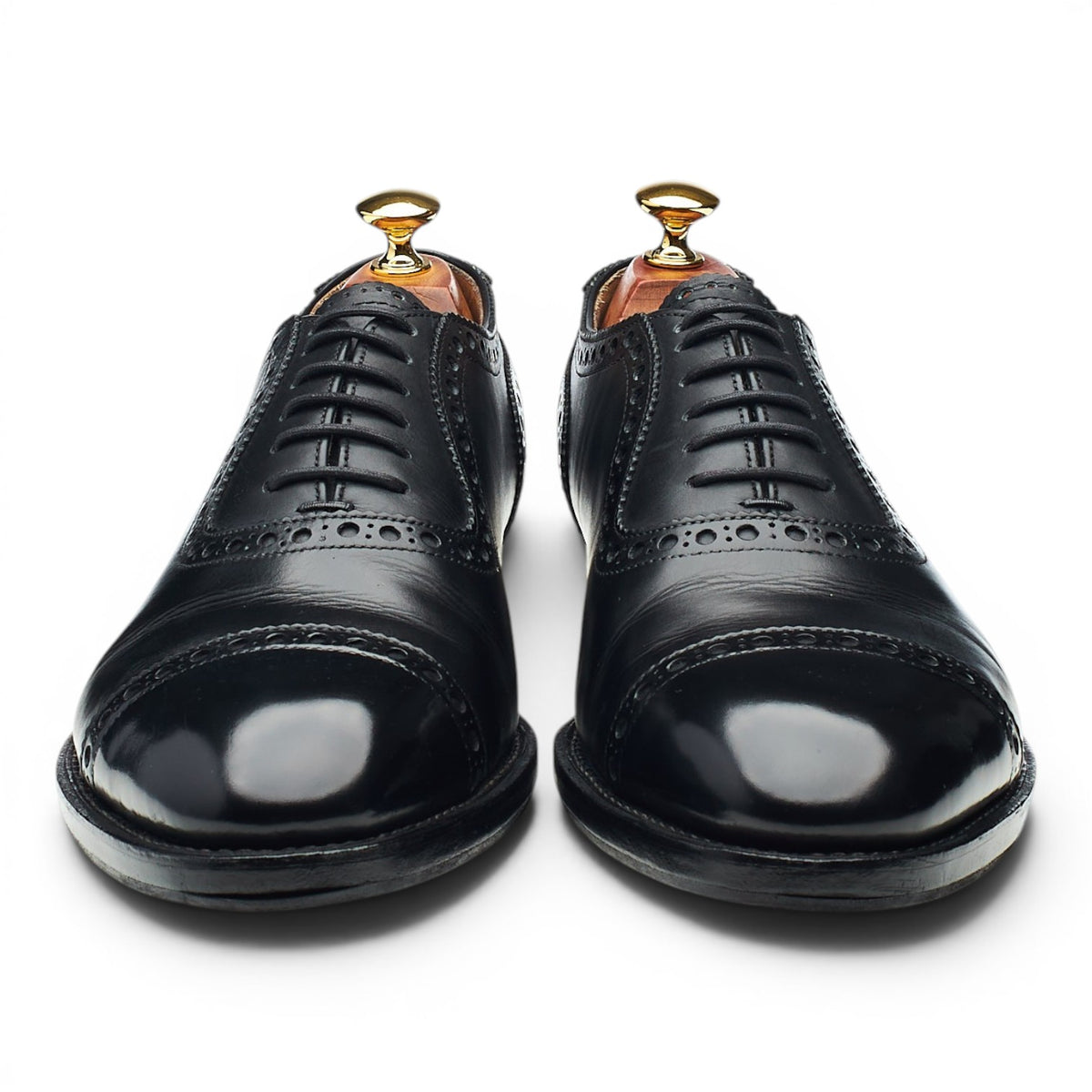 Bespoke Black Leather Adelaide Oxford Brogues UK 8.5 F