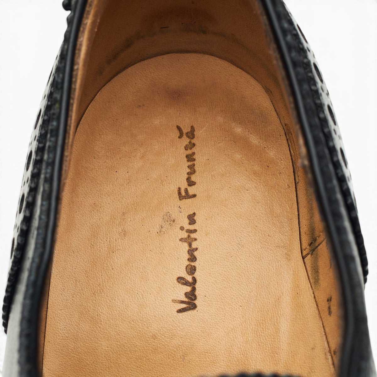 Bespoke Black Leather Adelaide Oxford Brogues UK 8.5 F