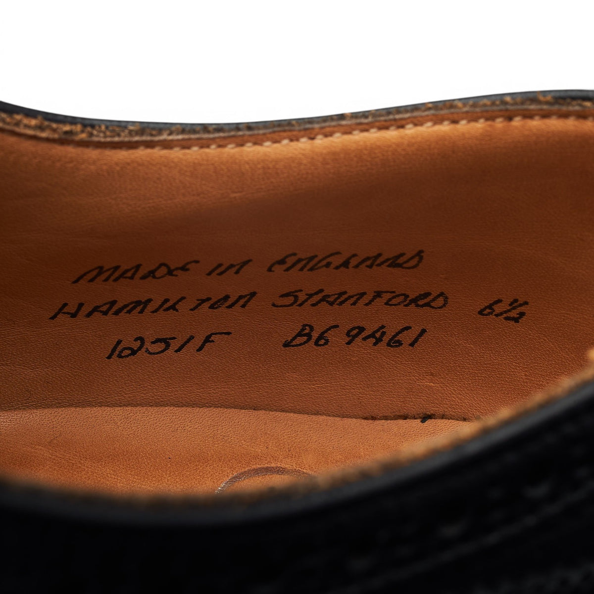 Bodileys 'Hamilton Stanford' Black Leather Oxford Brogues UK 6.5 F