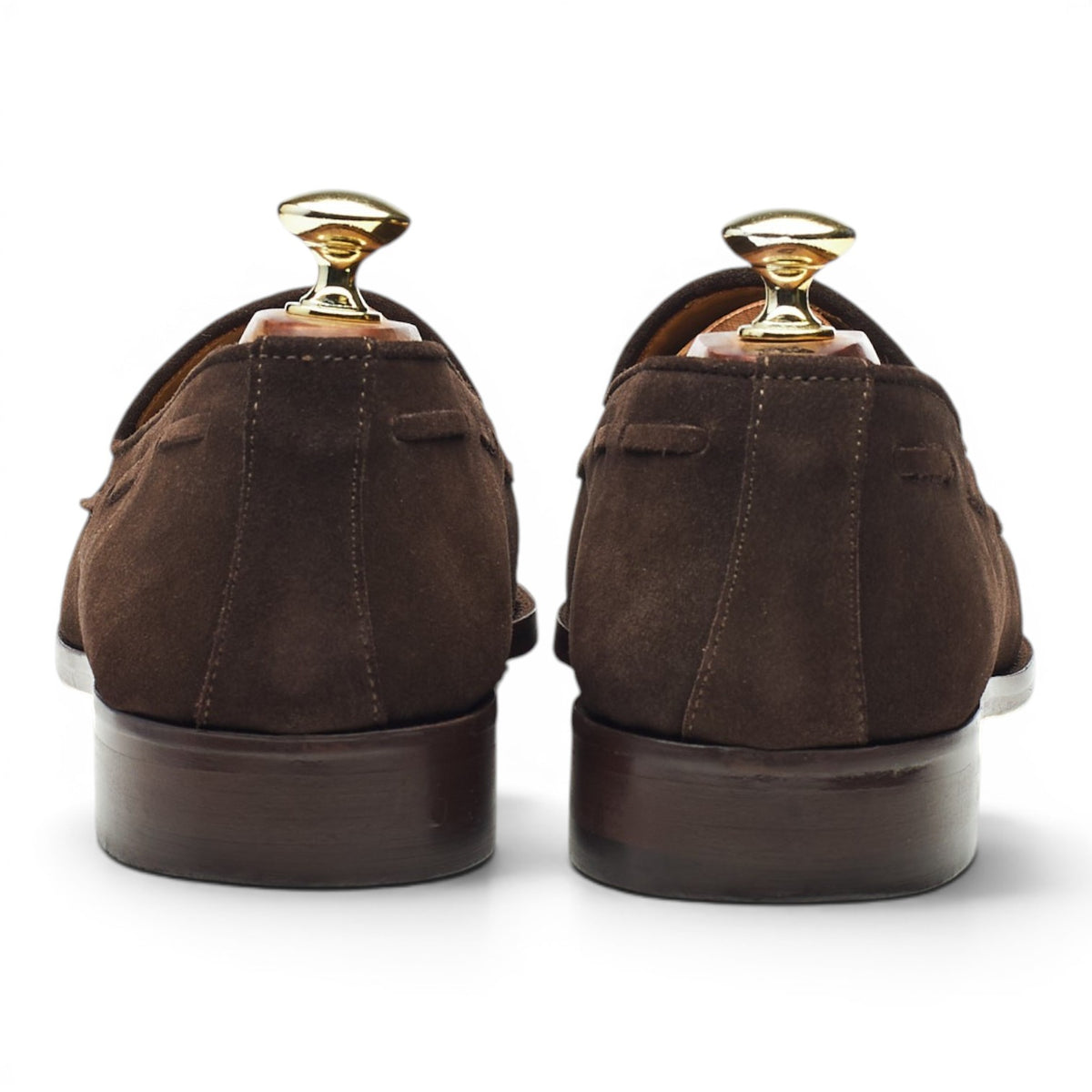 'Dart' Dark Brown Suede Tassel Loafers UK 7.5