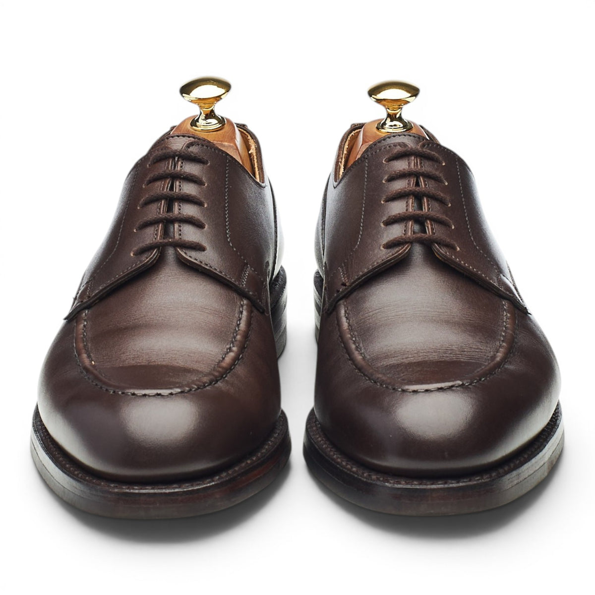 'Onslow' Dark Brown Leather Apron Derby UK 6.5 E