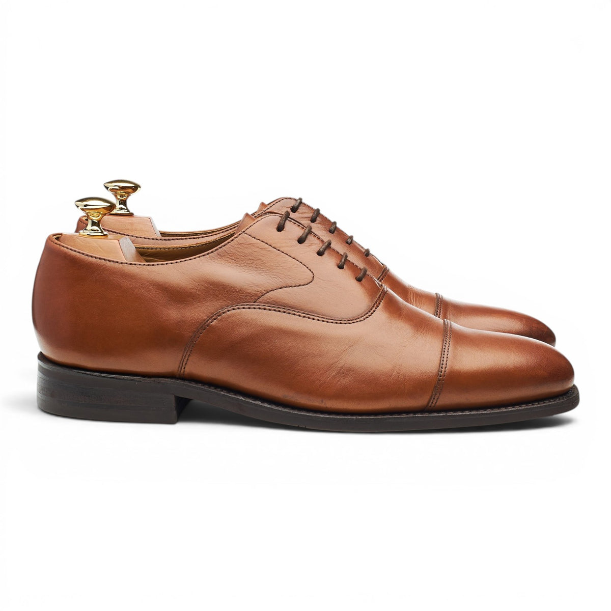 'Burton' Tan Brown Leather Oxford UK 9 F