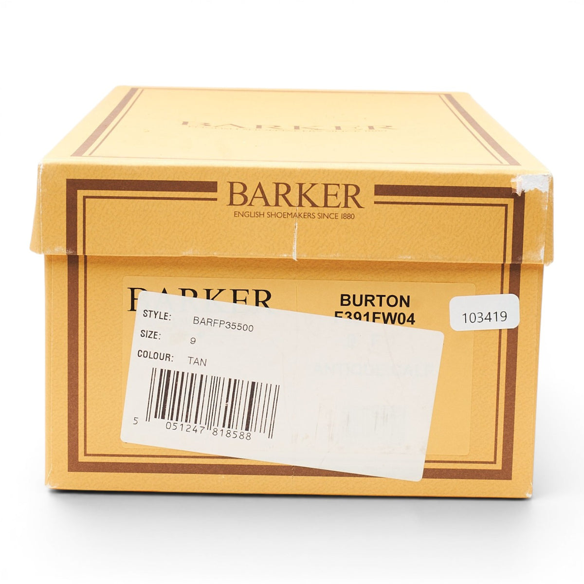 'Burton' Tan Brown Leather Oxford UK 9 F