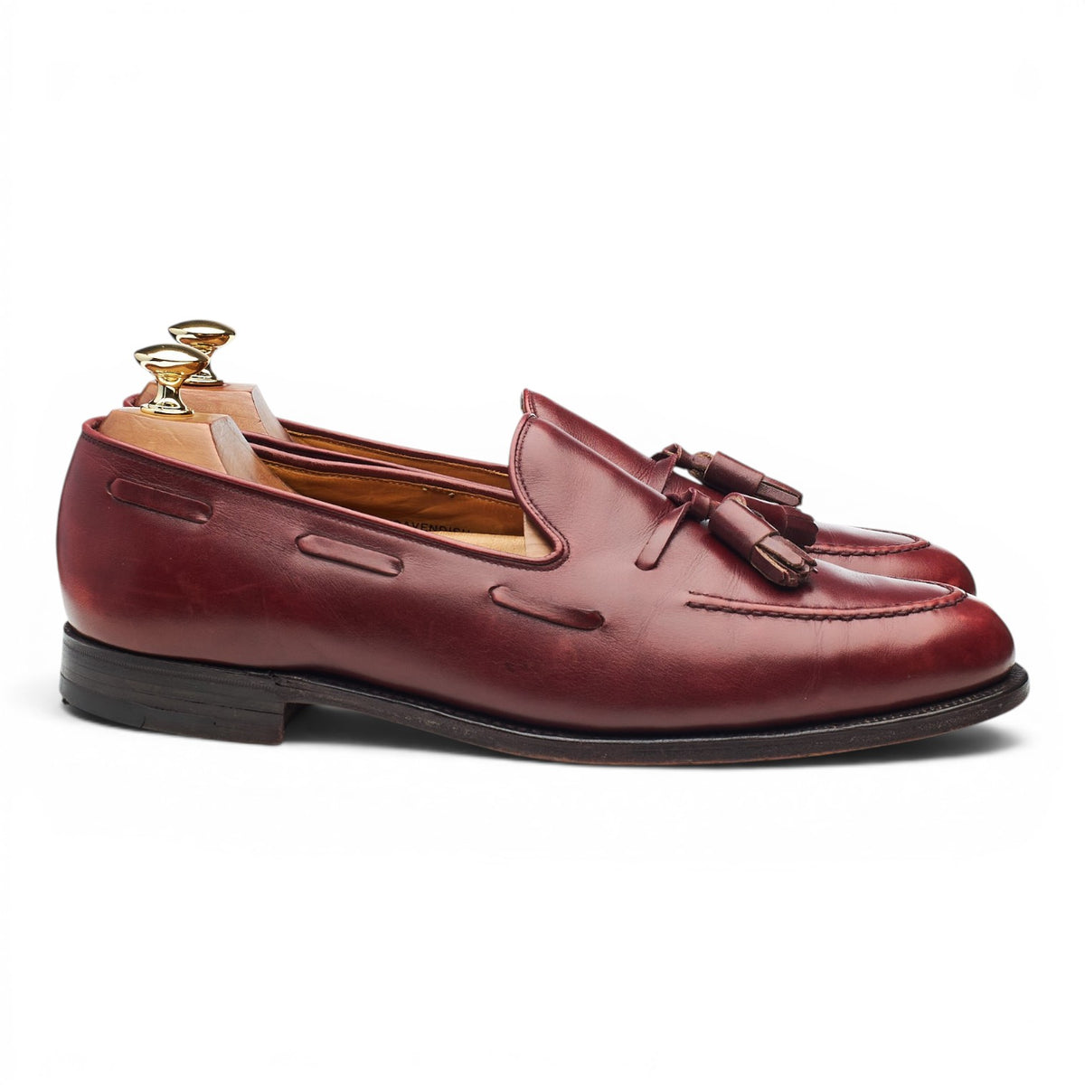 Shipton & Heneage 'Cavendish' Burgundy Leather Tassel Loafers UK 9.5 EX