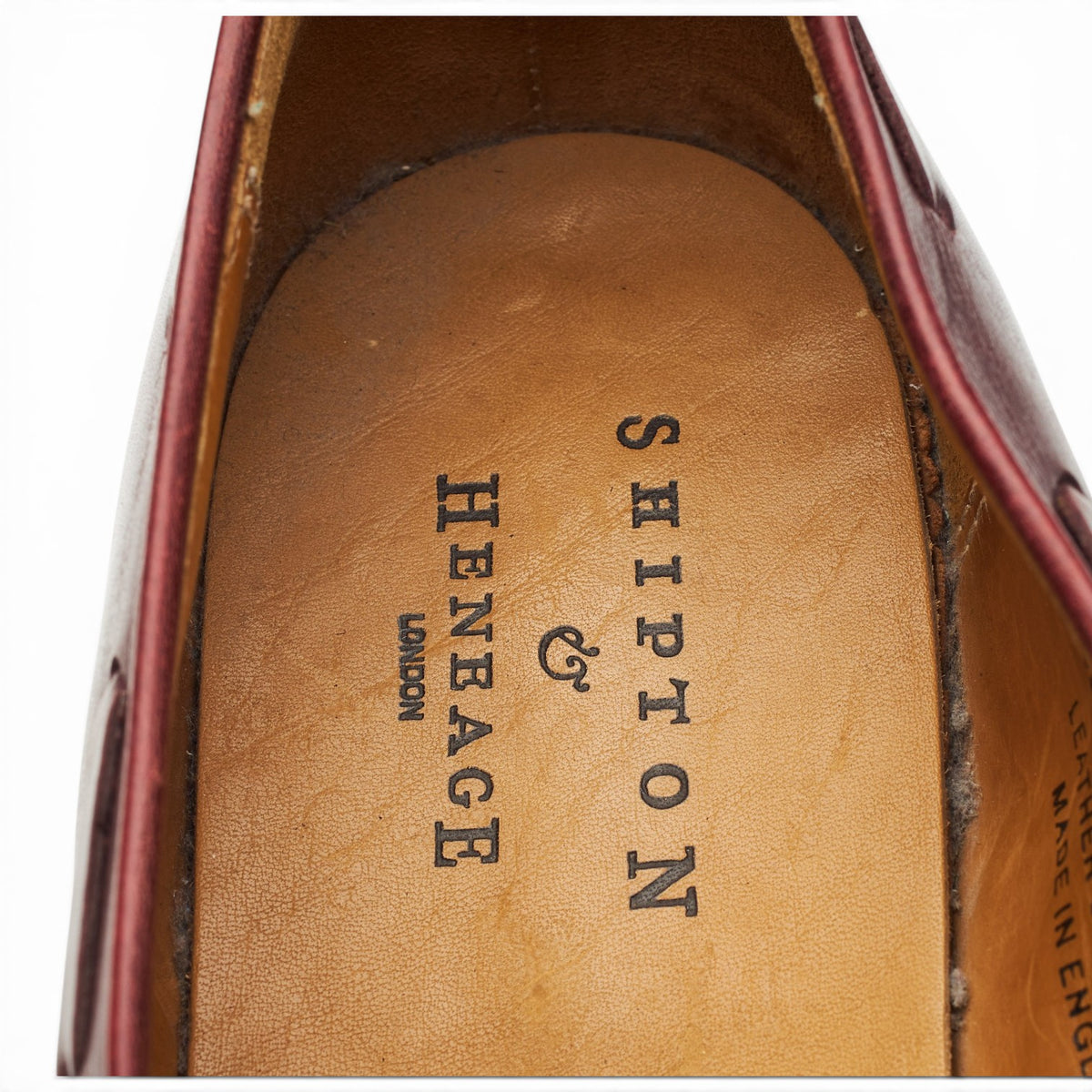Shipton & Heneage 'Cavendish' Burgundy Leather Tassel Loafers UK 9.5 EX