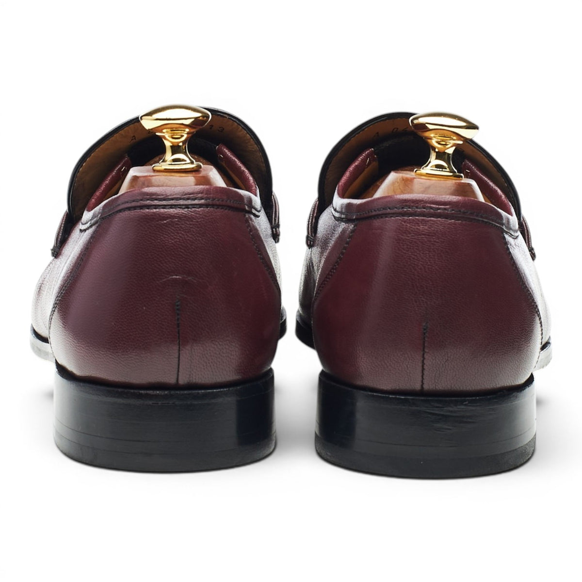 'Wade' Burgundy Leather Loafers UK 9 G