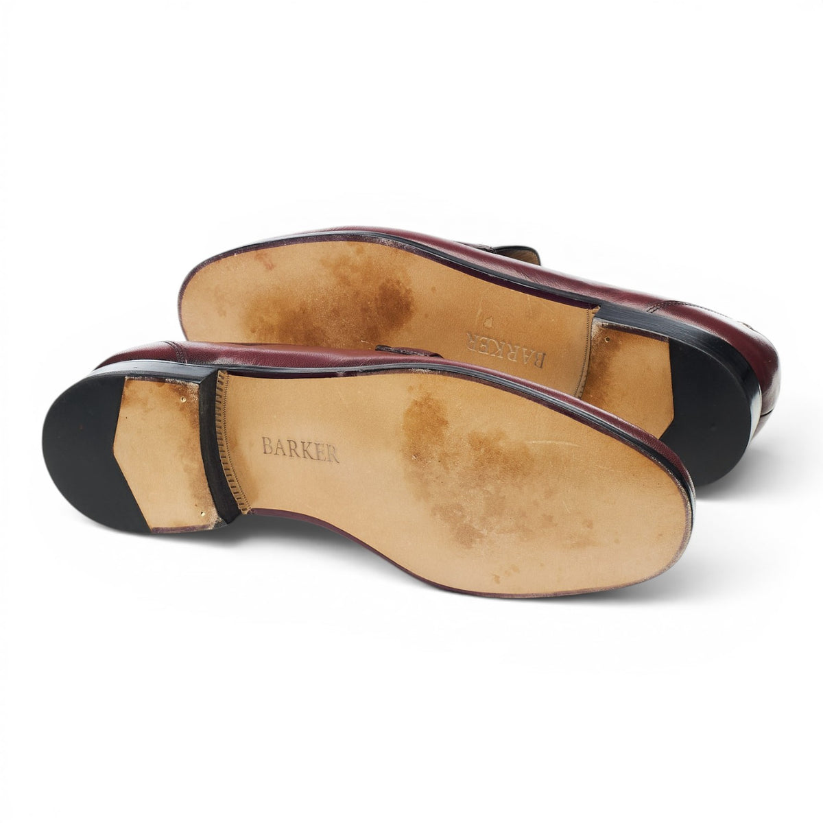 'Wade' Burgundy Leather Loafers UK 9 G