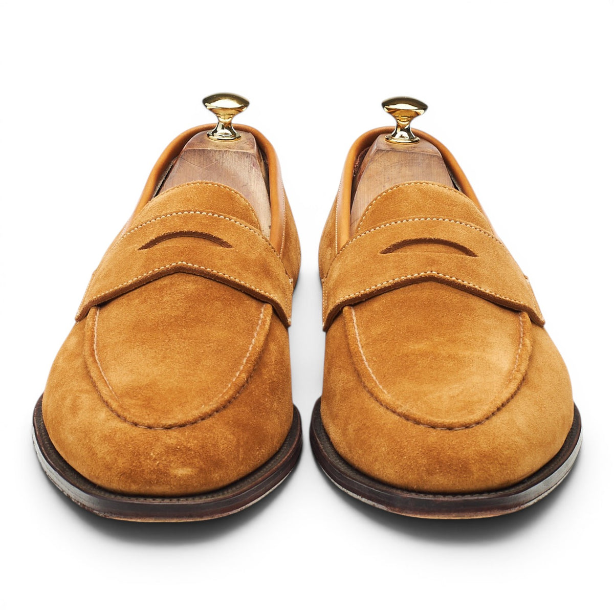 'Bradley II' Tan Brown Suede Loafers UK 11 E