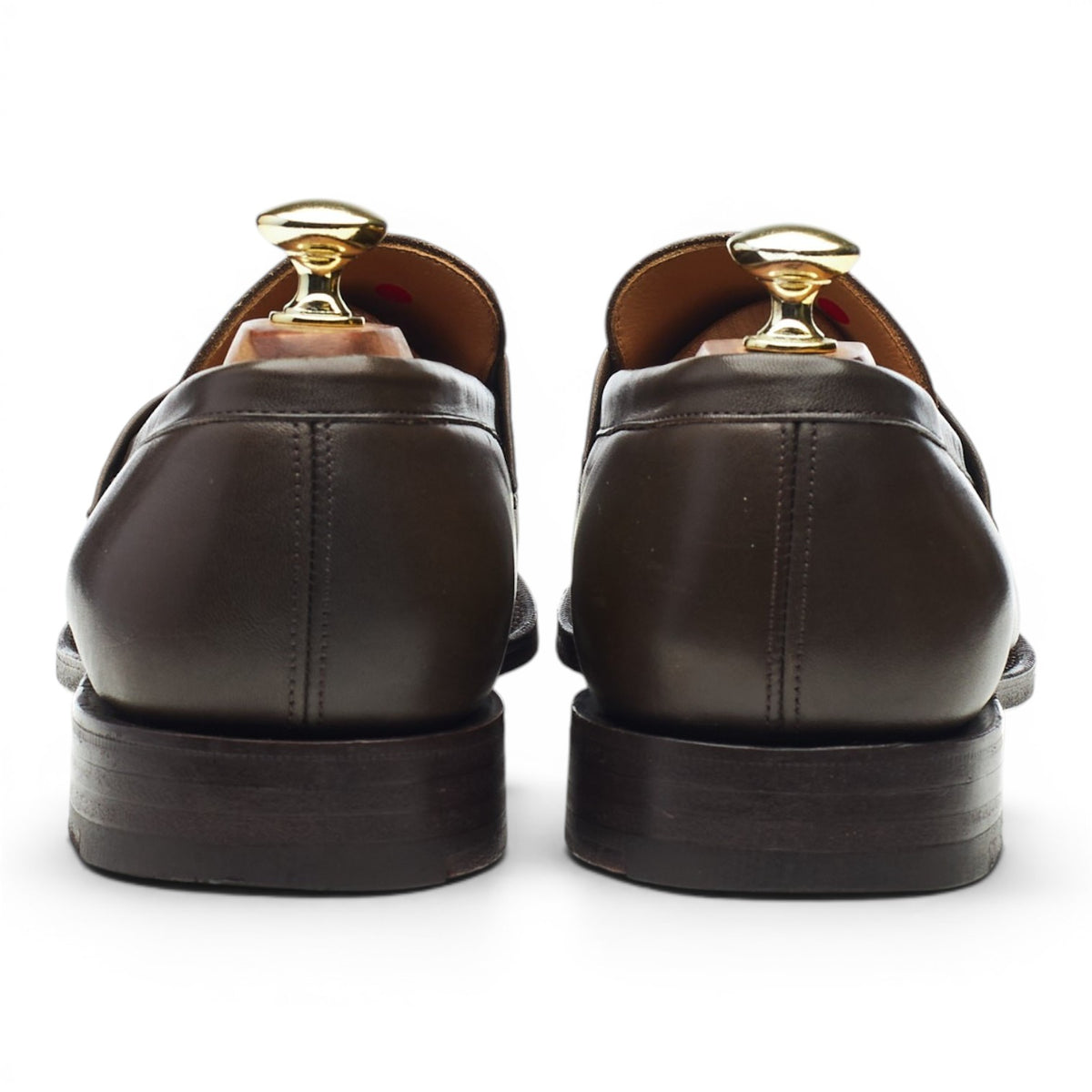 'Copse' Dark Green Leather Loafers UK 7.5 F