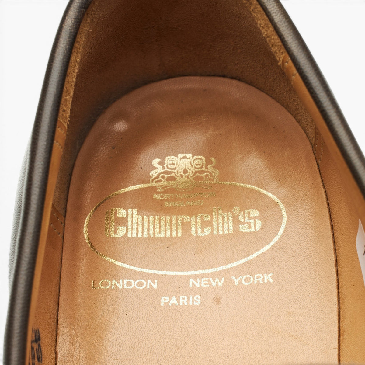 'Copse' Dark Green Leather Loafers UK 7.5 F