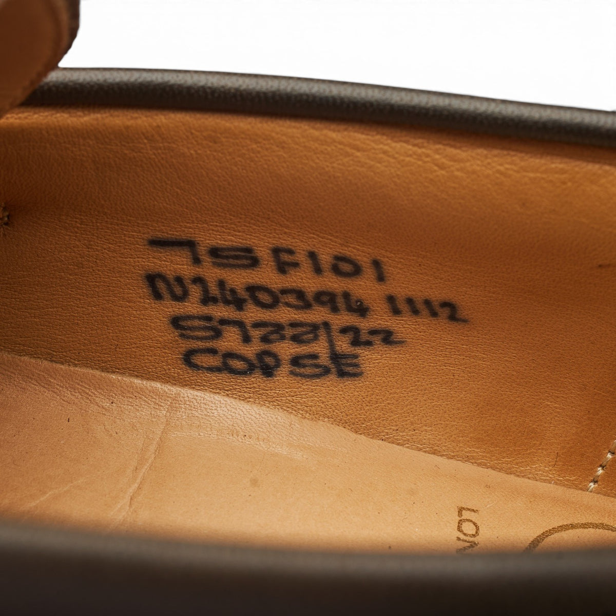 'Copse' Dark Green Leather Loafers UK 7.5 F