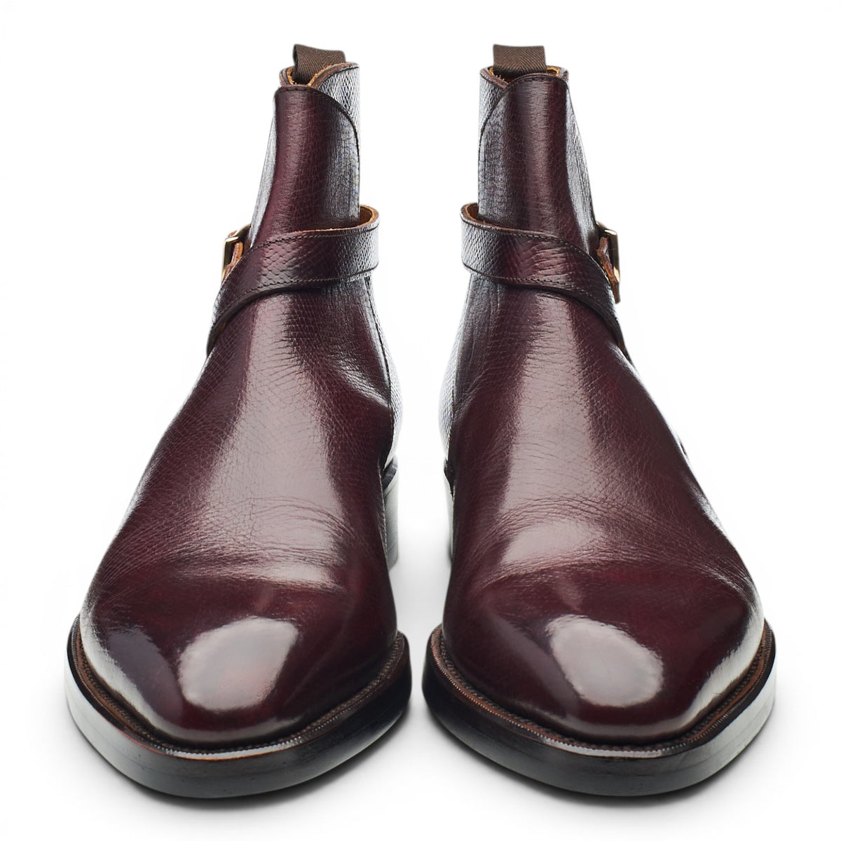 'Igor' Burgundy Grain Leather Jodhpur Boots UK 8.5