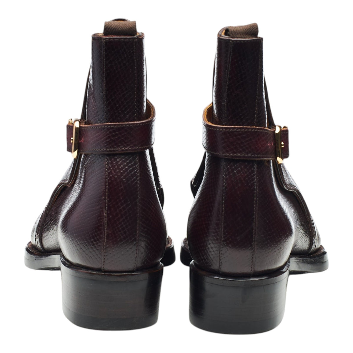 'Igor' Burgundy Grain Leather Jodhpur Boots UK 8.5