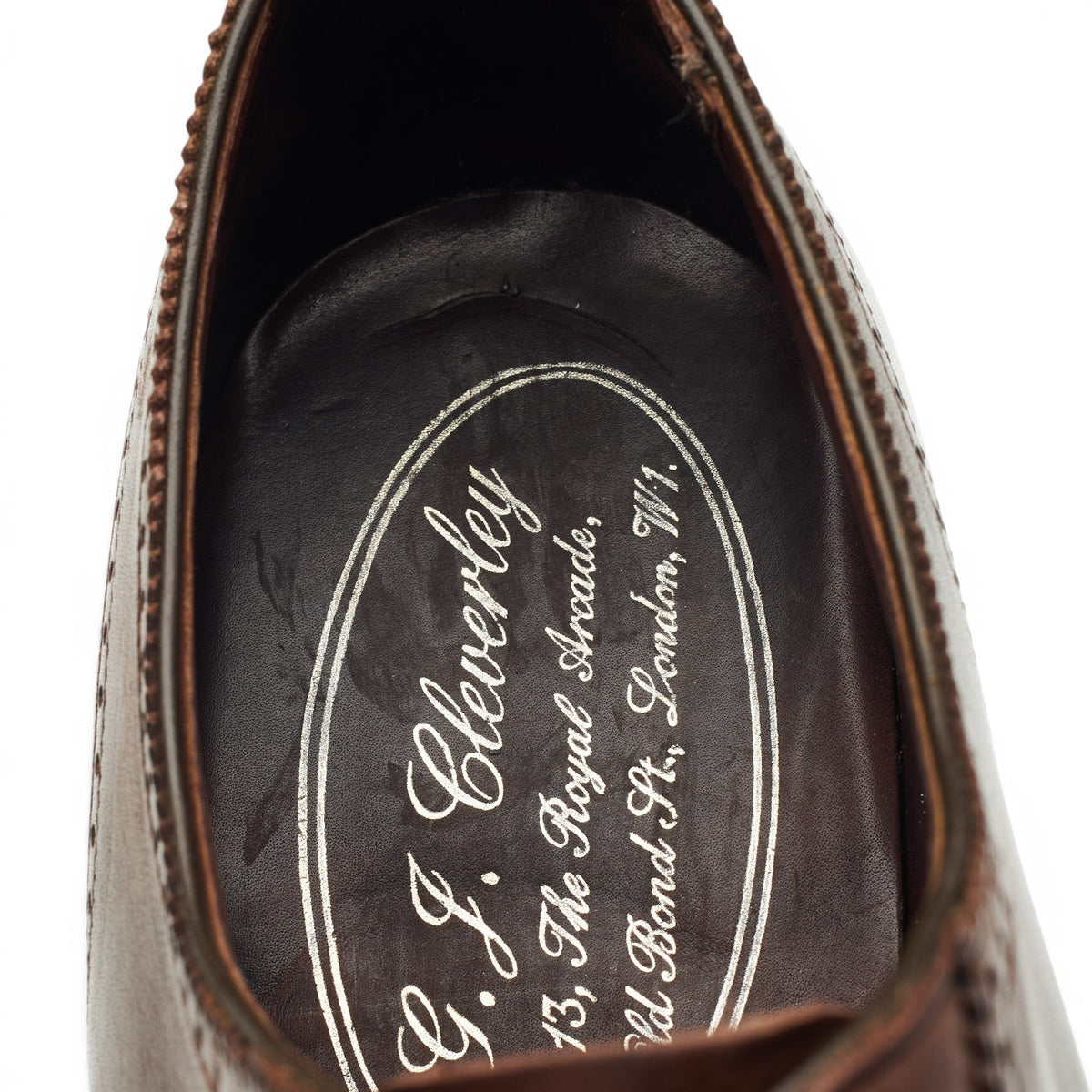 Dark Brown Leather Oxford Brogues UK 7 E