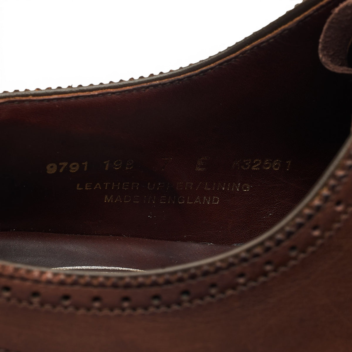 Dark Brown Leather Oxford Brogues UK 7 E