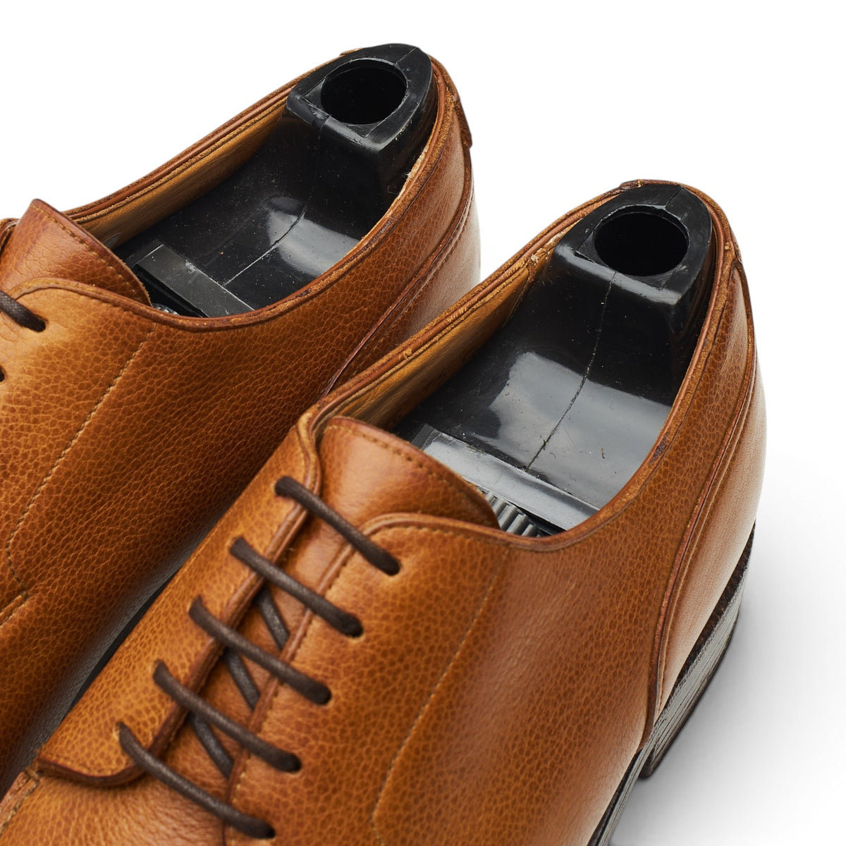 'Cornhill' Tan Brown Grain Leather Split Toe Derby UK 7.5 E