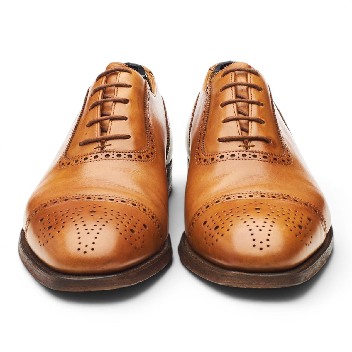 Tan Brown Leather Oxford Brogues UK 7 E