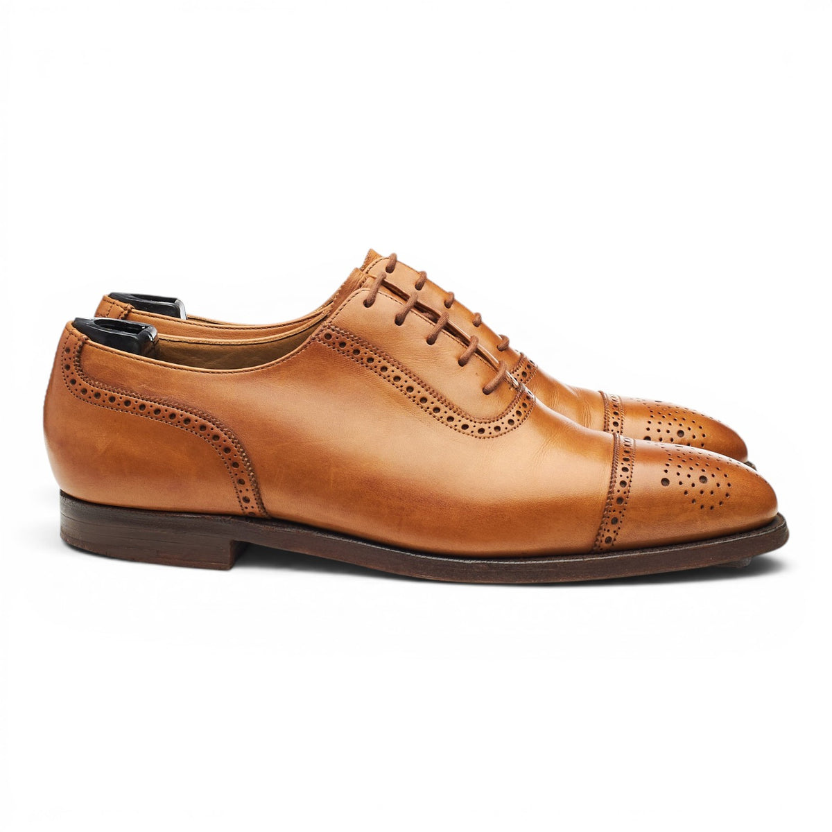 Tan Brown Leather Oxford Brogues UK 7 E