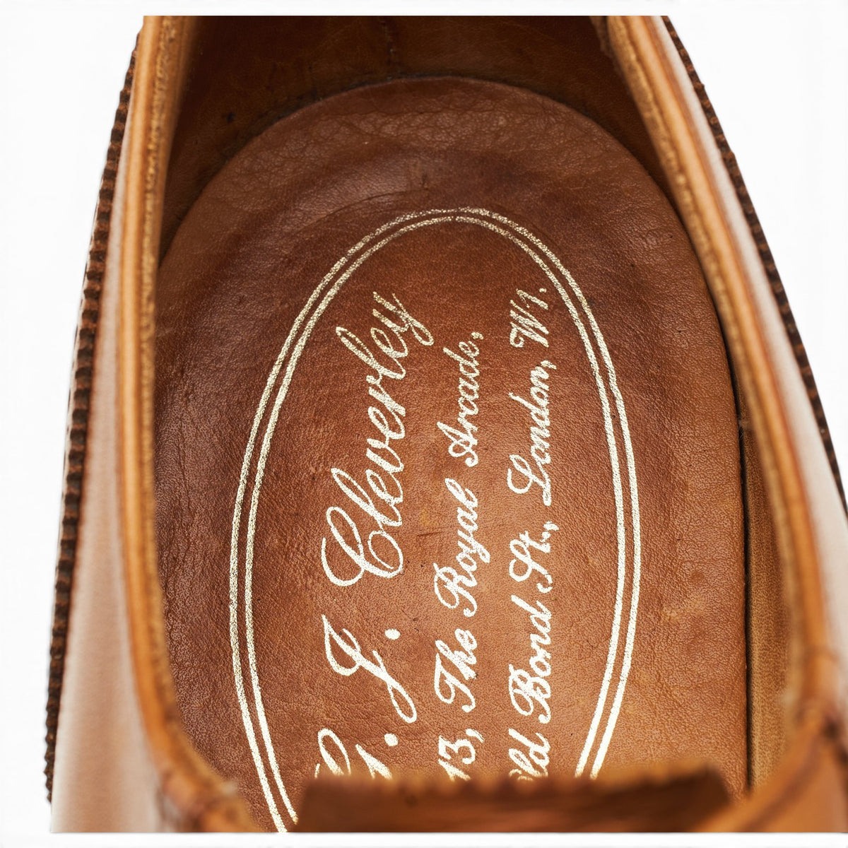 Tan Brown Leather Oxford Brogues UK 7 E