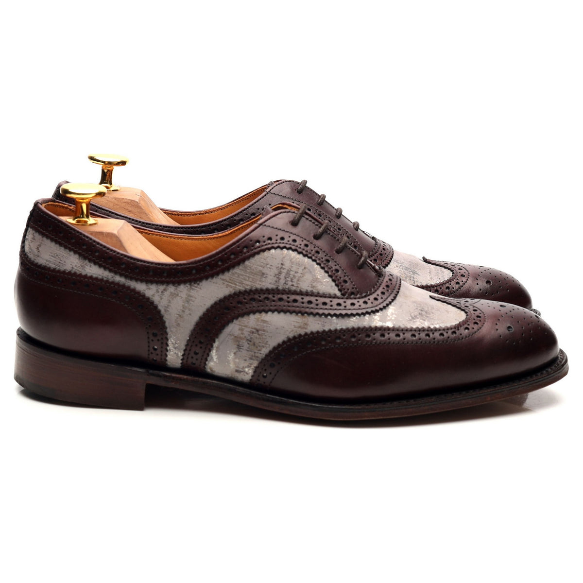 Women&#39;s &#39;Milly&#39; Burgundy Leather Two Tone Oxford UK 5 D