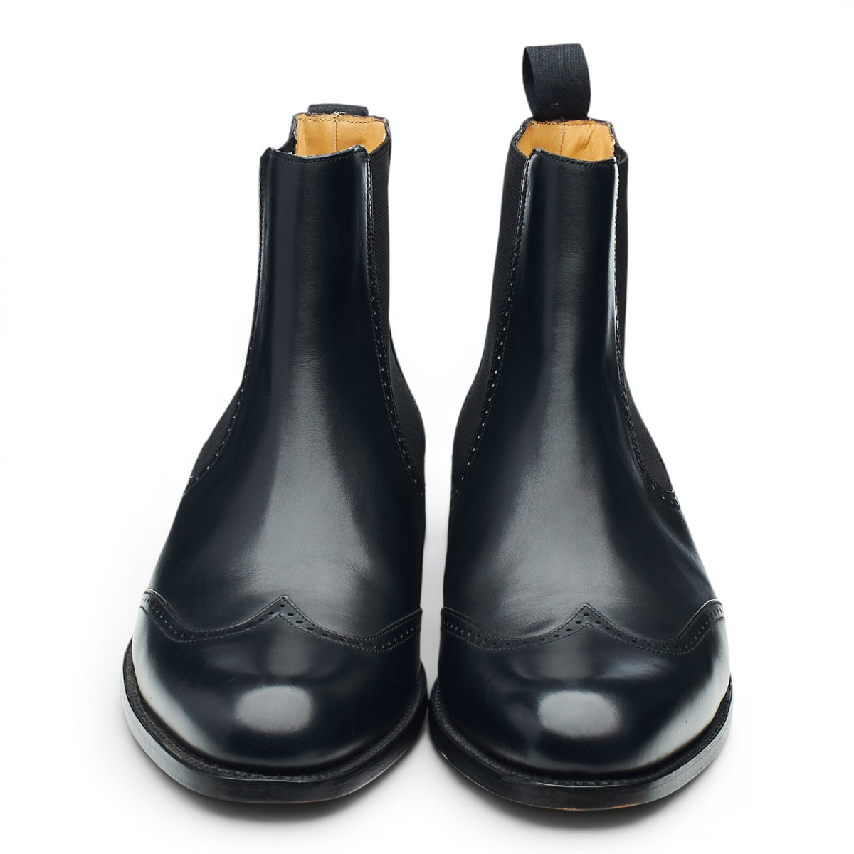 'Luxembourg' Black Leather Chelsea Boots UK 10.5 G