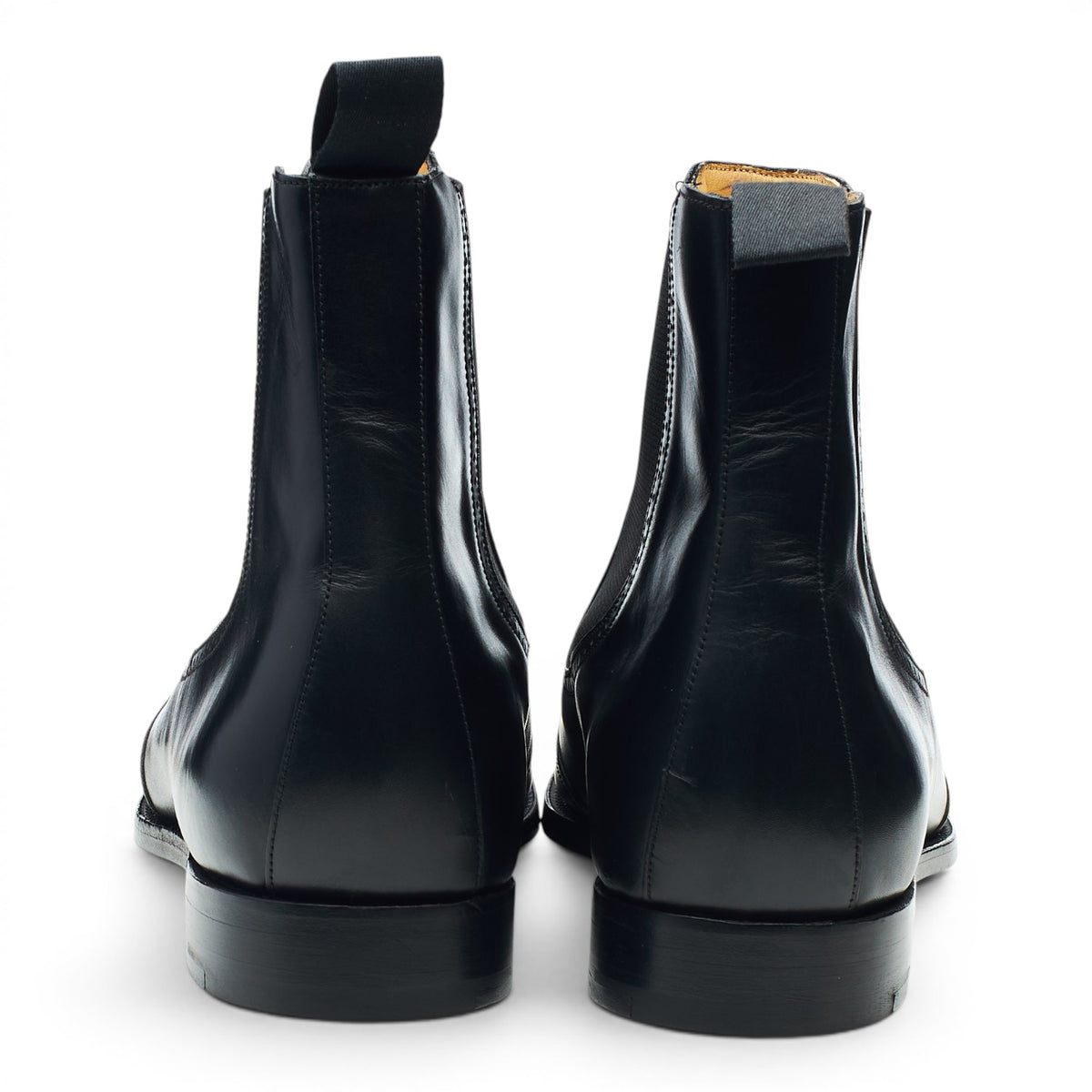 'Luxembourg' Black Leather Chelsea Boots UK 10.5 G