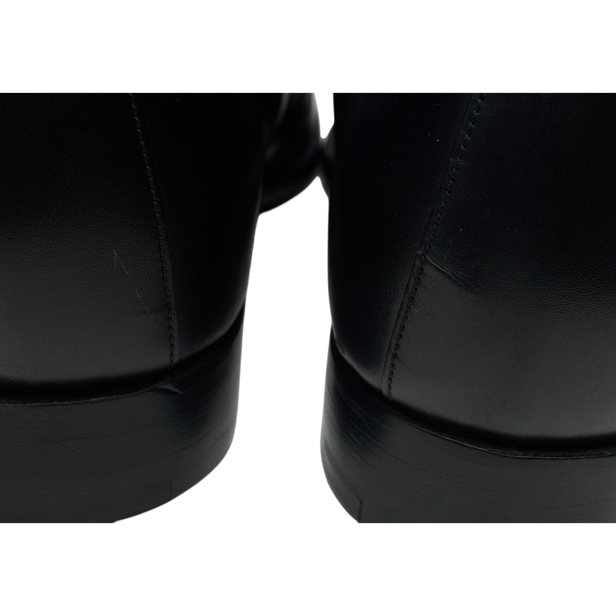 'Luxembourg' Black Leather Chelsea Boots UK 10.5 G
