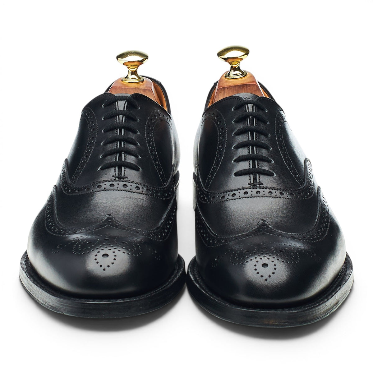 'Berlin' Black Leather Oxford Brogues UK 7 G