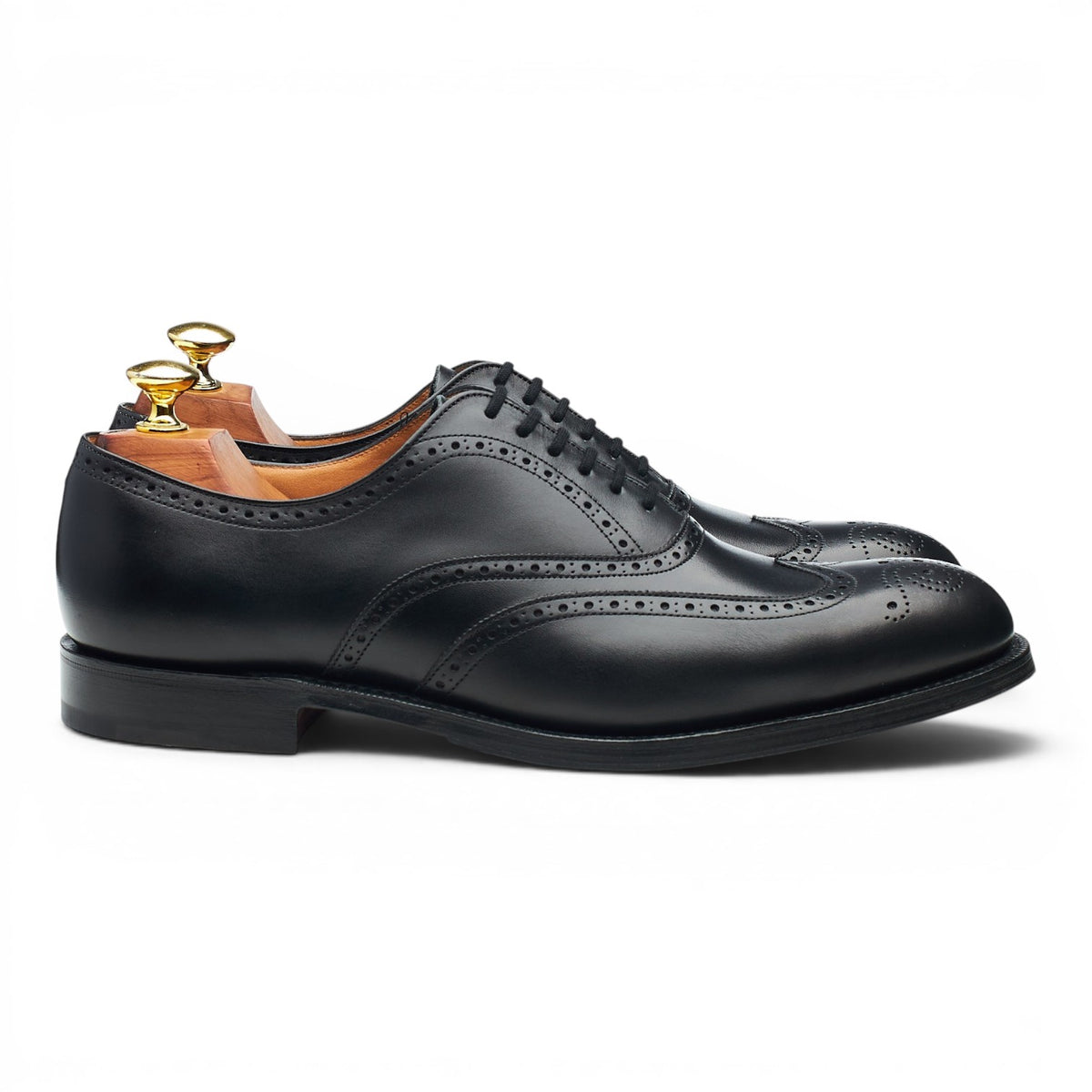 'Berlin' Black Leather Oxford Brogues UK 7 G