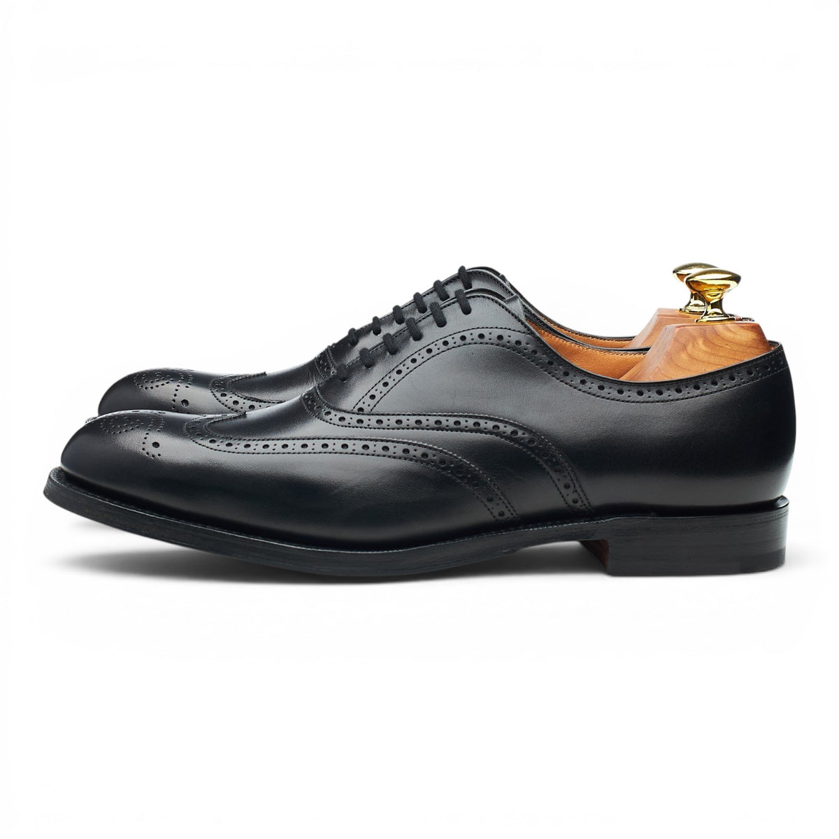 'Berlin' Black Leather Oxford Brogues UK 7 G