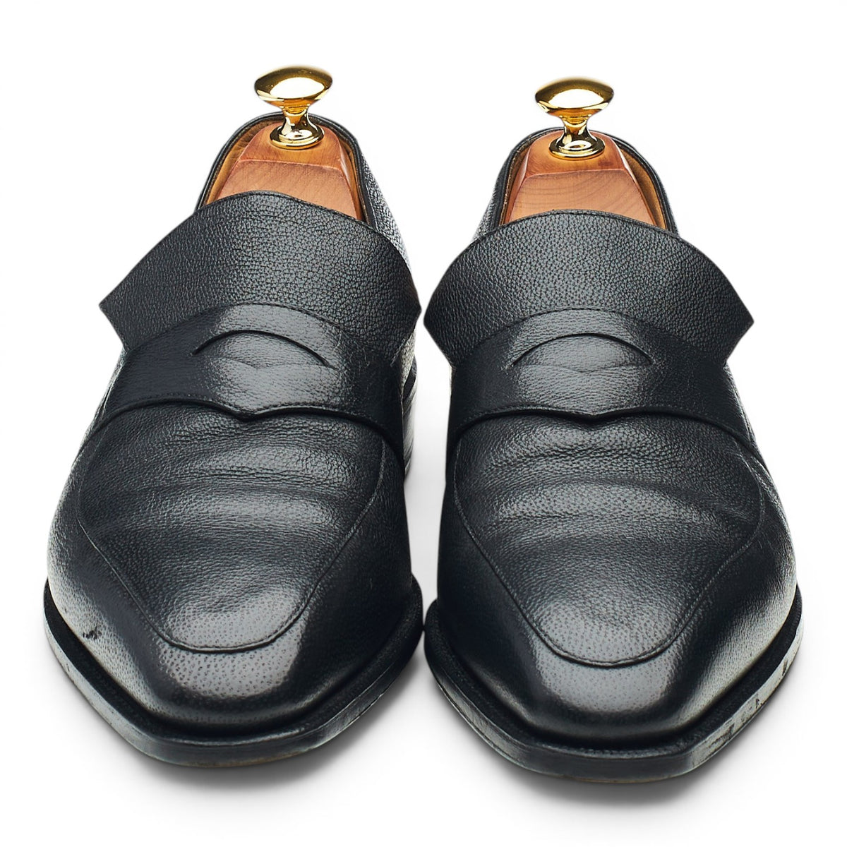 'Rascaille' Black Leather Loafers UK 7