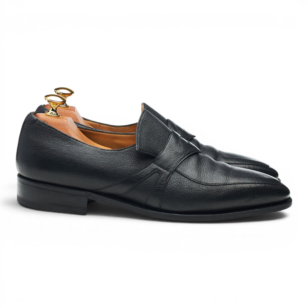 'Rascaille' Black Leather Loafers UK 7