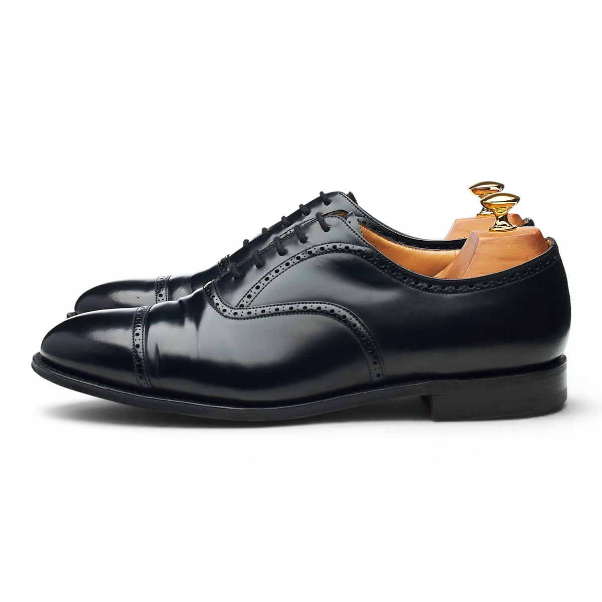 'Legate' Black Leather Oxford Brogues UK 9.5 G