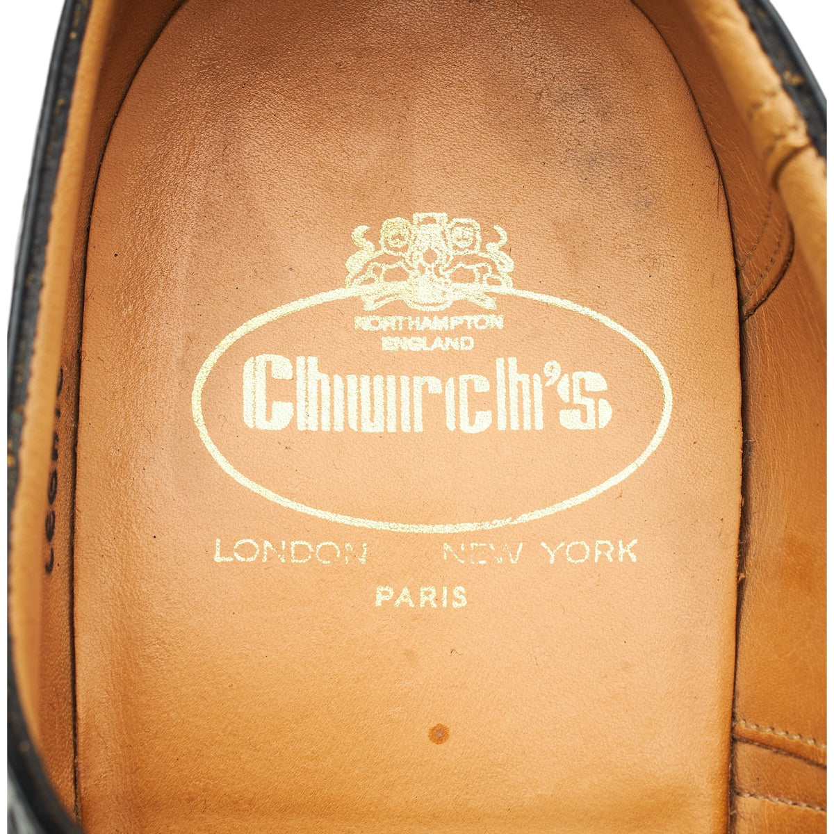 'Legate' Black Leather Oxford Brogues UK 9.5 G