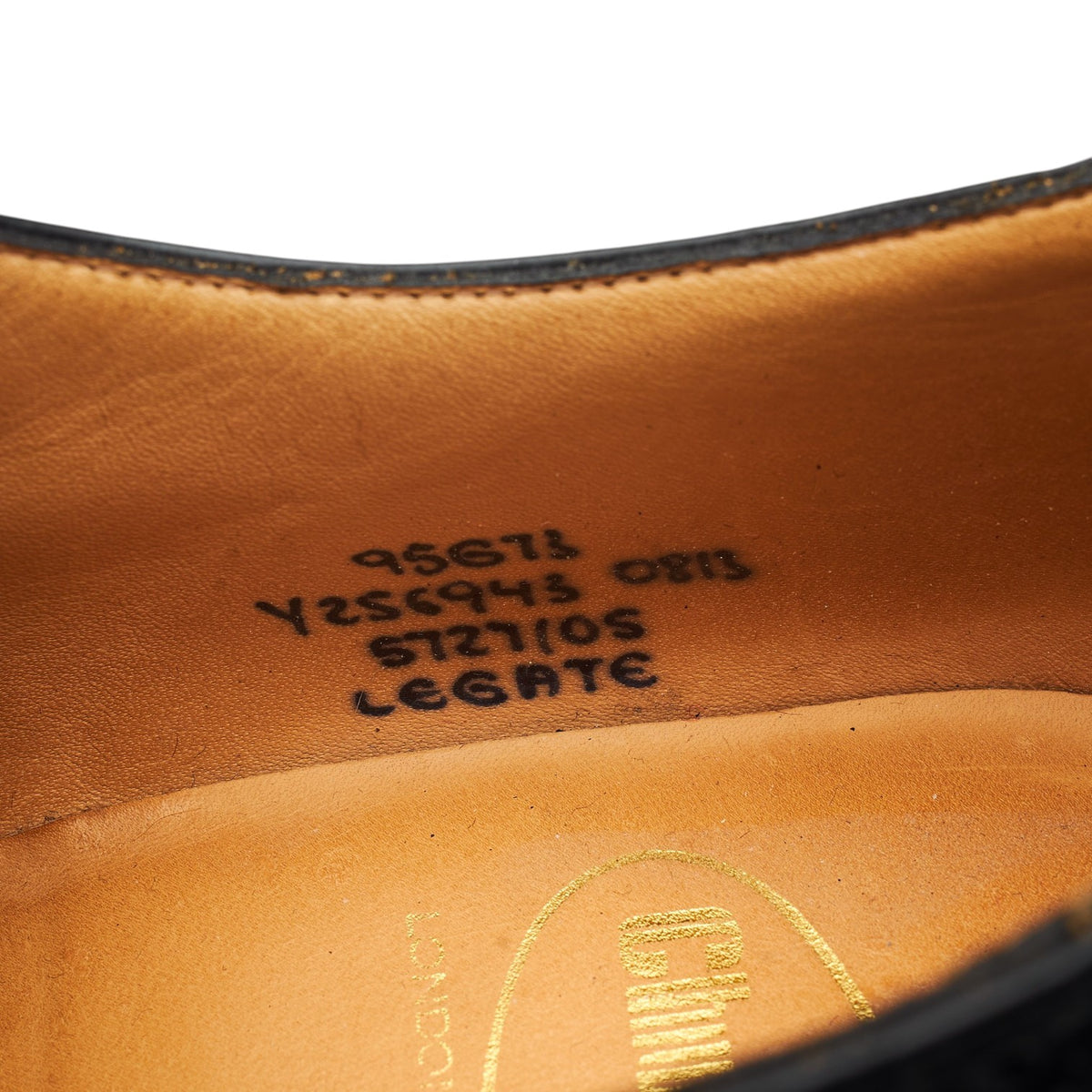 'Legate' Black Leather Oxford Brogues UK 9.5 G