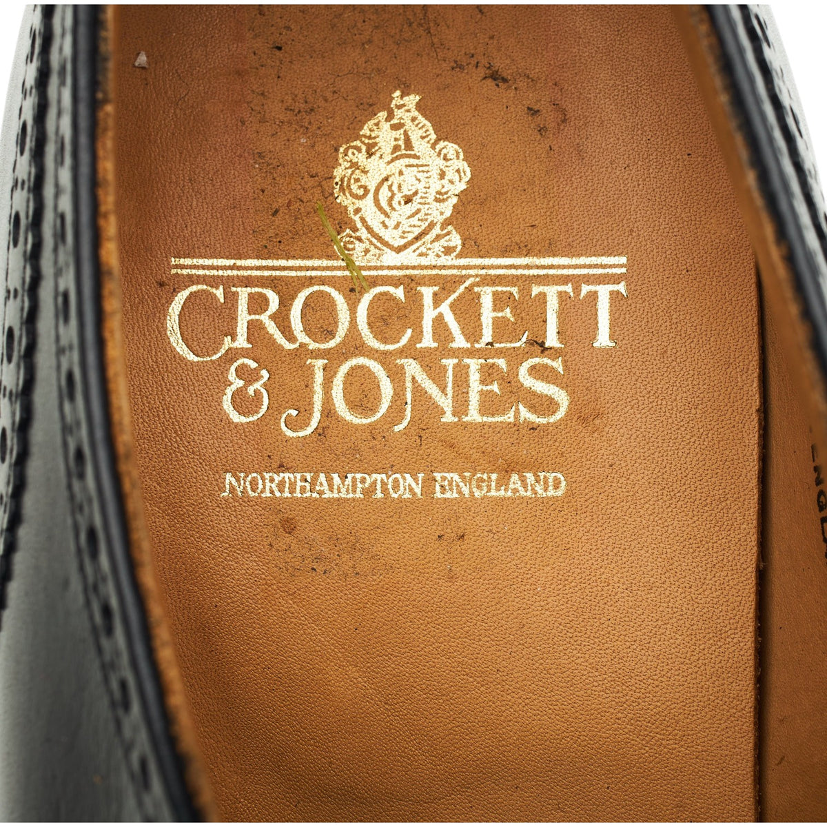 'Canterbury' Black Leather Oxford Brogues UK 8 G